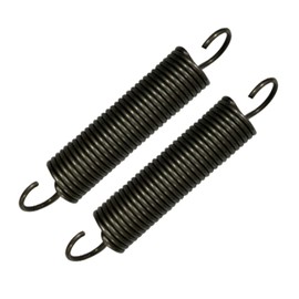 Extension Spring - 2.5mm Wire Dia, 18mm OD, 80mm Free Length Spring Steel Small Dual Hook Tension Spring 2pcs