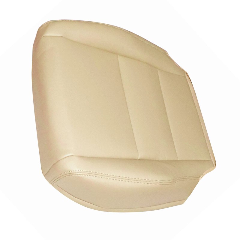 Priprilod Tan Leather Driver Side Bottom Replacement Seat Cover Compatible