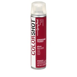COLORSHOT Gloss Spray Paint, Speeding Ticket (Dangerously Dark Red), 10 oz