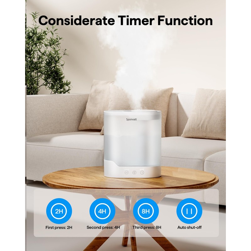 Sponvatt Sponvatt Humidifiers for Bedroom Home,2.5L Top Fill Cool Mist