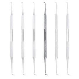 Set of 6 Periodontal Dental Posterior Scaler Morse,Double Ended Sickle Scaler, Stainless Steel Oral Hygiene Instrument, Medical Dental Plaque, Tarter & Calculus removing Instrument