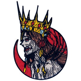 Queen of Skeletons Embroidered Iron on Sew on Embroidered Patch