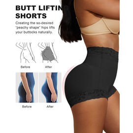 MOVWIN Fajas Colombianas Shapewear Tummy Control Short Faja Body Shaper Compression Panties for Women (US, Alpha, X-Large, Regular, Regular, Black)