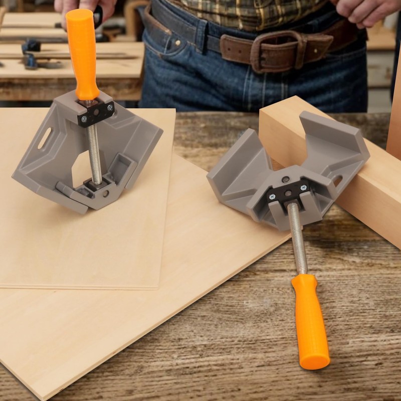 GENHAKON 4 PCS Corner Clamps for Woodworking, Premium 90 Degree