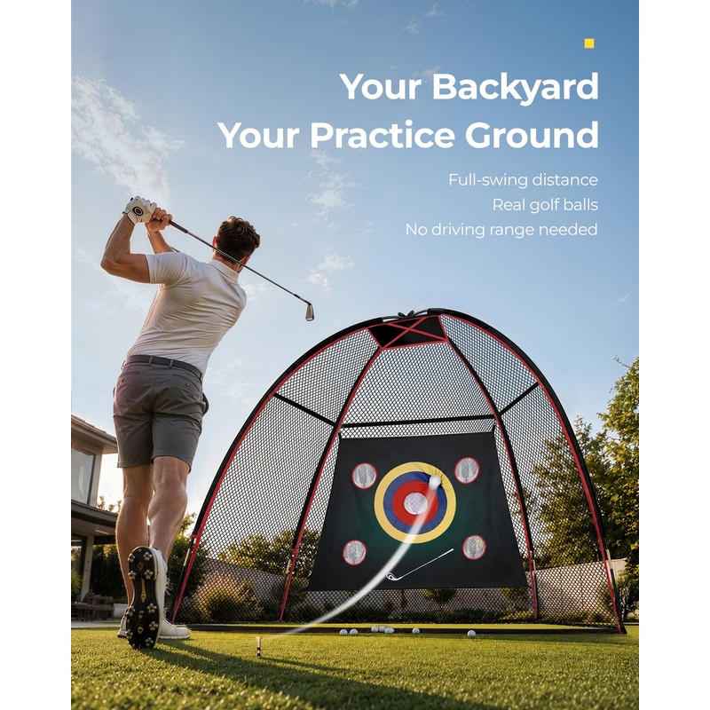 YOREPEK Golf Practice Net, 10x7ft for Backyard Driving Real Golf