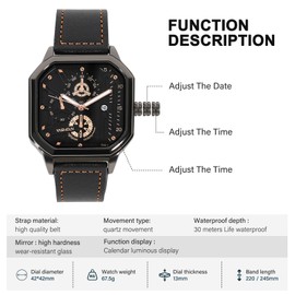 BSTcentelha Men Gift Set Mens Wacth Set Mens Gift Father Boyfriend Gift Set（SetC）