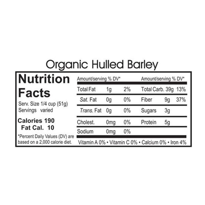 Grain Place Foods | Non-GMO Organic Hulled Barley | Made