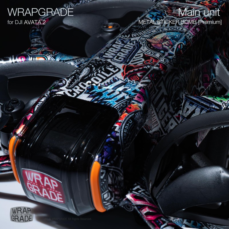 WRAPGRADE Pegatinas de piel compatibles con DJI Avata 2 (bomba