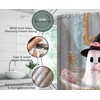 ZRUWUA Halloween Ghost Shower Curtain Funny Spooky Take a Bath