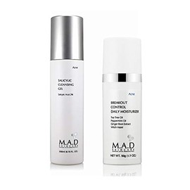M.A.D Skincare- Gel limpiador salicílico AntiAcne Duo Set Control de acné Hidratante diario                                                           