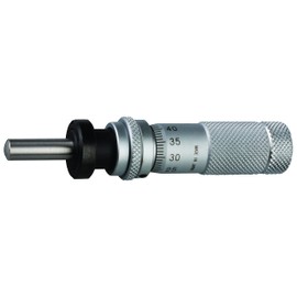 Mitutoyo 148-506 Micrometer Head, Zero-Adjustable Thimble, 0-13mm Range, 0.01mm Graduation, -0.002mm Accuracy, Plain Thimble, Flat Face, Spindle Lock