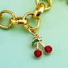 VIESUJI Cherry Keychain for Women Purse Charms and Bag Charm