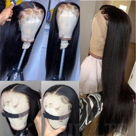 Unbranded 13*4 Straight Lace Front Wigs Human Hair 32inch