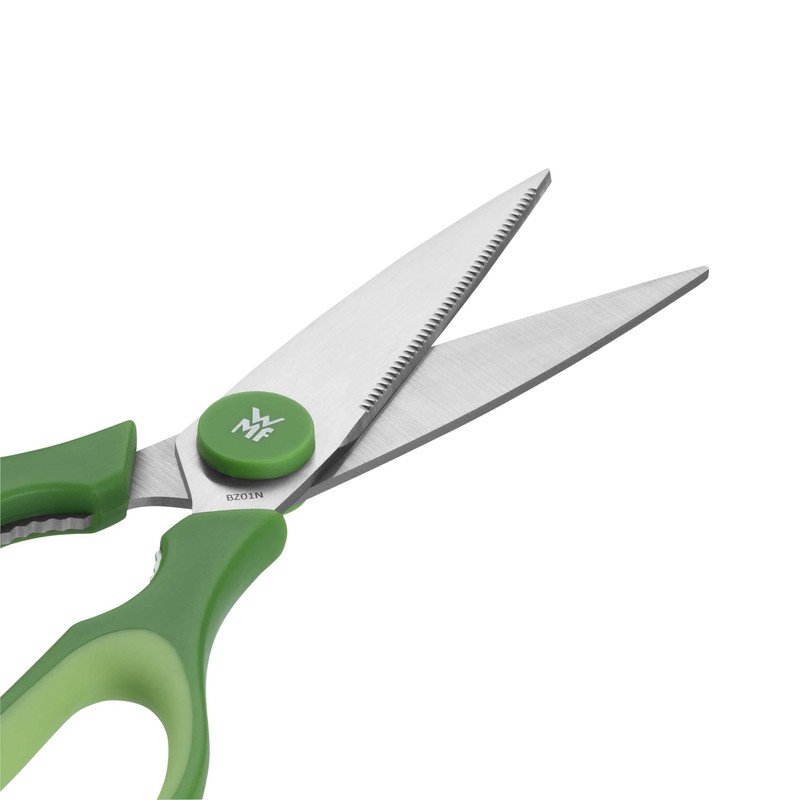 WMF “Touch” Kitchen Scissors, Stainless Steel, Lagoon Blue, Ergonomic Shape