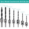 Aracombie 7pcs Wood Countersink Drill Bit Set, Metric Countersink Drill