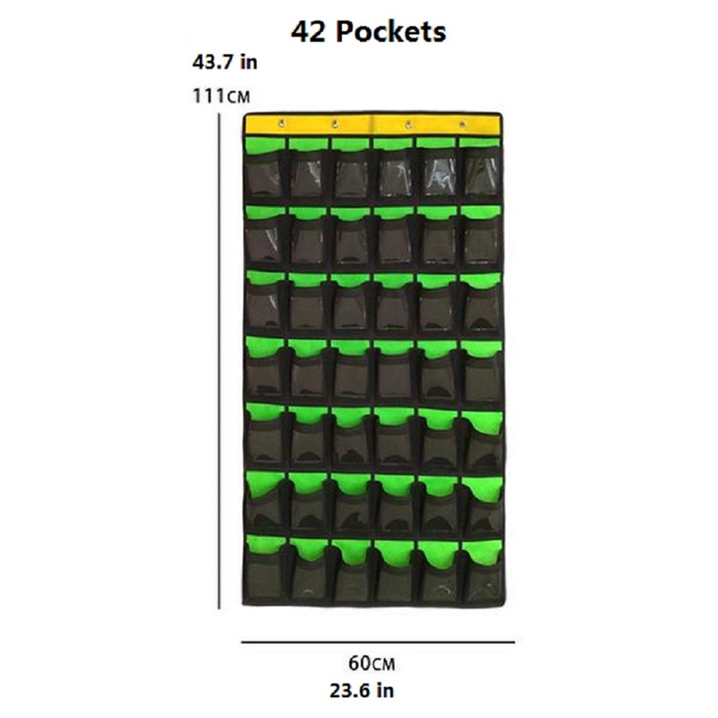 NIMES Hanging Organizer Classroom Pocket Chart for Cell Phones Calculator