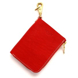 Agility affa "Garde" Key Case, Remote Control Key, 2 Car Holders, Genuine Leather, Card Key, Card Case, red