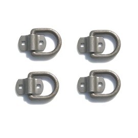 Pit Posse ½ Inch D Ring Tie-Down - Heavy Duty Strap Loop - Anchor For Your Truck Enclosed Trailer RV, ATV, Snowmobile, Toy Hauler – Secure Your Gear – Mount Your Bike- Pick Ups & Trucks Accessories(4)