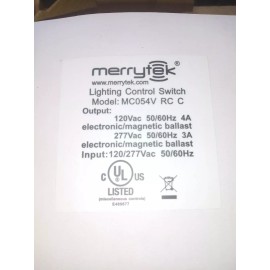 Merrytek Lighting Control Switch MC054V 120VAC