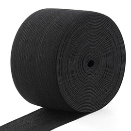 Sbivih Elastic Band Elastic Band 25 mm 30 mm 40 mm 50 mm Wide DIY Craft Sewing Accessories (5 m x 50 mm, Black)