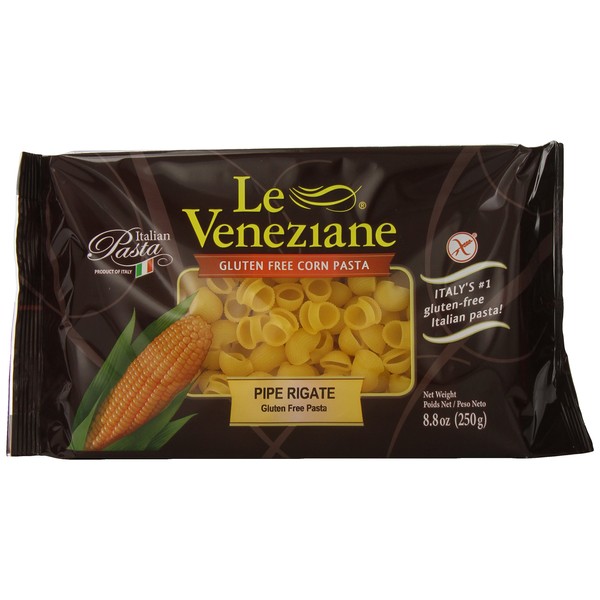 Le Veneziane Pipe Rigate, 250-Gram Packages (Pack of 12)