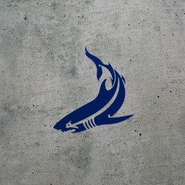 Transparent Decal Stickers of Shark (Navy Blue) Premium Waterproof Vinyl Decal Stickers for Laptop Phone Accessory Helmet Car Window Mug Tuber Cup Door Wall Decoration ANDstic023096AB03.24.22
