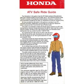 Genuine Honda ATV Owners Riding Tips & Techniques Practice Guide Poster/Pamphle