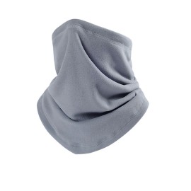 Unbranded Winter Fleece Neck Gaiter Ski Tube Scarf for Cold Weather Neck Warmer Face Cover - Gray, 36*30cm -with drawstring