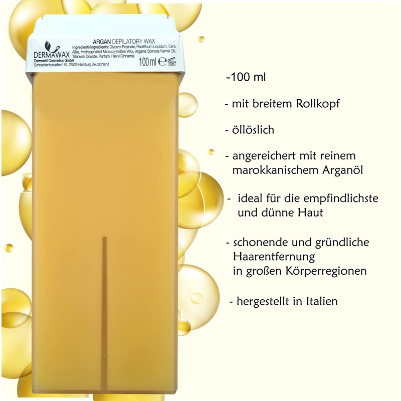 Dermawax Argan Wax Pack of 6 100 ml Roll-On Wax