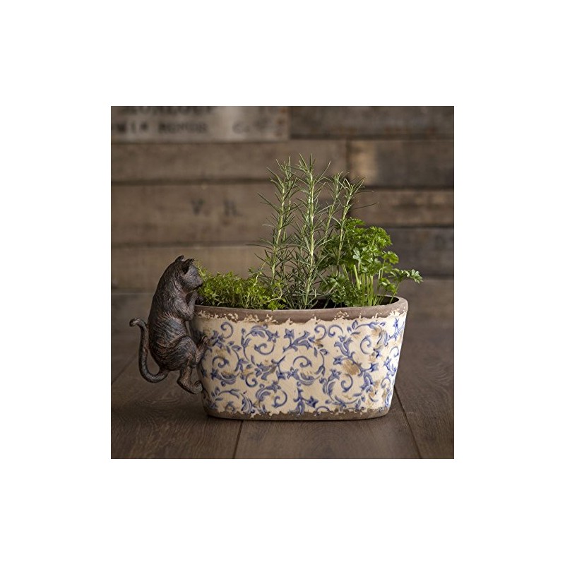 London Ornaments Cat Pot Hanger Flower pot decoration