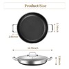 DELARLO Nonstick Paella Pan With Lid 14 Inch, Tri-Ply Stainless
