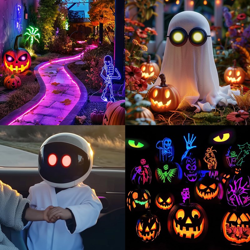 Electroluminescent Panels, EL Panels Light, Round Neon Eyes Decorative el