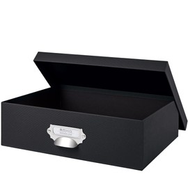 Rossler Soho A4 Paper Box with Index Holder and Handle - Black