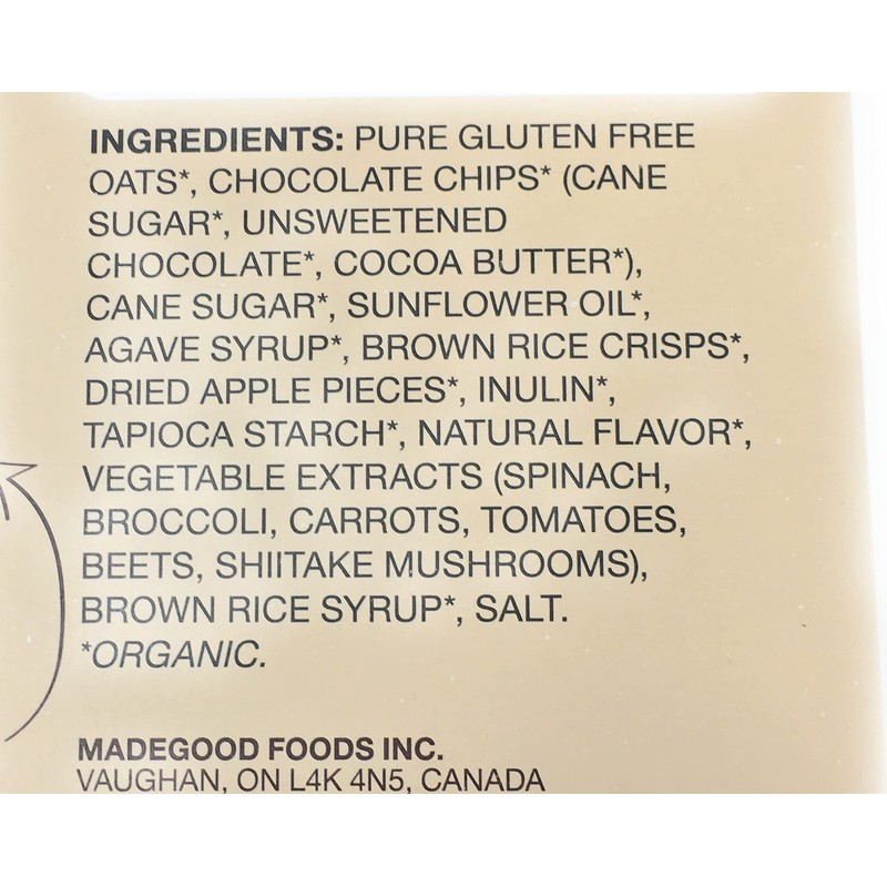 MADEGOOD Organic Chocolate Chip Granola Minis, 0.85 Ounce (Pack of