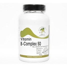 B-Complex 50 Vitamin ~ 200 Capsules - No Additives ~ Naturetition Supplements