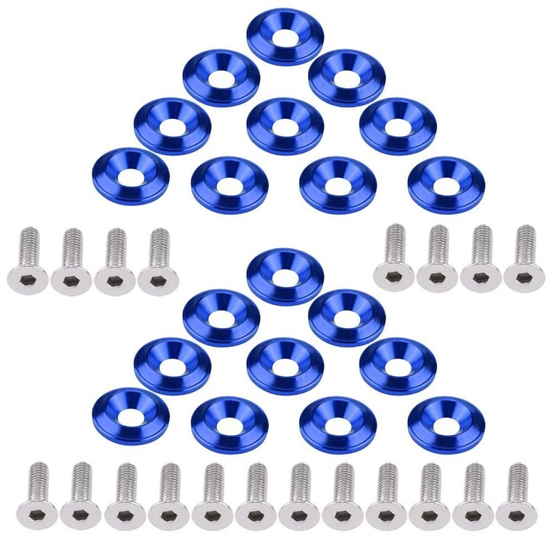 20 piezas de aluminio parachoques Fender Washer Bumper Washer Bolt