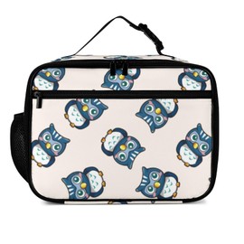 Muishi Owl Reusable Lunch Box Insulated Lunch Bag Cooler Bag Lunchbox Meal Food Container Tote Bag for Women Kids Girls Boy School Camping Hiking Picnic Beach Travel
