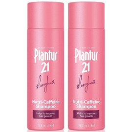 Plantur 21#longhair Caffeine Shampoo for Long and Brilliant Hair 2x 200ml | Improves Hair Growth and Repairs Stressed Hair | No Silicones No Parabens | Energy Kick for Hair Roots