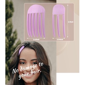 Volume Clips Hair Pack of 4 for Fluffy Ponies, Volume Clip for Hairline, Hair Clip No Imprint Hair Root Lifting Clips for Men and Women, Pink