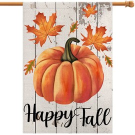 Bandera de casa Happy Fall de 28 x 40 pulgadas, doble cara, vertical, Acción de Gracias, patio, otoño, calabaza, decoración al aire última intervensión, DF076-28