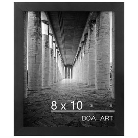 DOAI ART 8x10 Picture Frame,Black 8x10 Picture Frame for Horizontal or Vertical Display Wall Mounting and Table Top