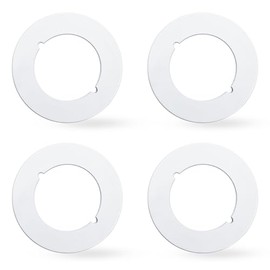 Scar Plate, 2-1/8" Inner Diameter, 3-1/2" Outer Diameter, Fits Under existing lockset to Cover up The Damaged Door (4 Pcs White)