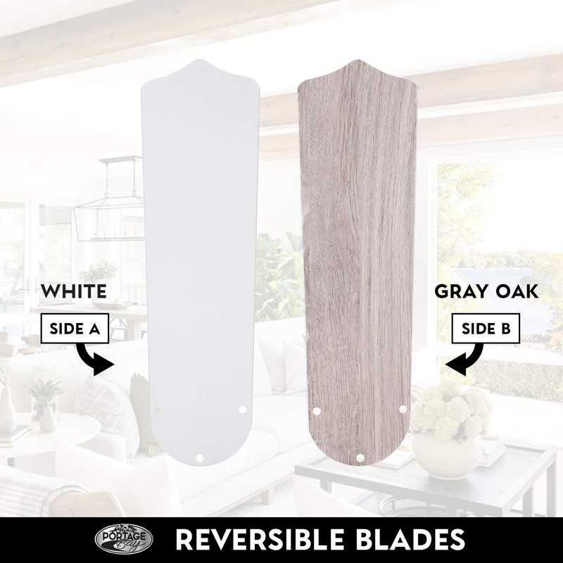 Portage Bay 51491 Cherry Hill Ceiling Fan, 42, White