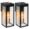 Solar Sconce Light Outdoor Dusk-to-Dawn Solar Powered Outside Porch Lantern