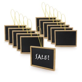 New Star Foodservice 27914 Rectangle Black Mini Chalkboard, 3-Inch by 4-Inch, Set of 12