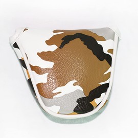 ANCLLO Golf Putter Covers Camouflage Protective Cover Large Half Round PU Golf Head Cover Golf Putter Golf Head Cover Golf Putter Golf Head Cover for Golf Clubs Putter Soft