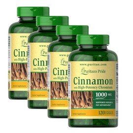 Puritans Pride Cinnamon With High Potency Chromium 2000mg Capsules Puritans Pride Cinnamon Chromium, 4 units, 120 tablets / 퓨리탄스프라이드 시나몬 위드 하이포텐시 크롬 2000mg 캡슐 Puritans Pride Cinnamon Chromium, 4개, 120정