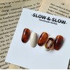 [Fall Discount]Pumpkin Marble NailPosition can be changed - Short Nose
