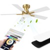 42 Inch Ceiling Fans with lights,RGB Low Profile Ceiling Fan