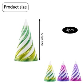 4 Pieces Spiral Cone Fidget Toy, Spiral Fidget Toy, Impossible Cone, 3D Printed Toys, Impossible Cone Fidget Toy, Fun Toys Anxiety Stress Relief Toy for Home Office Desk Decor Souvenir Gift